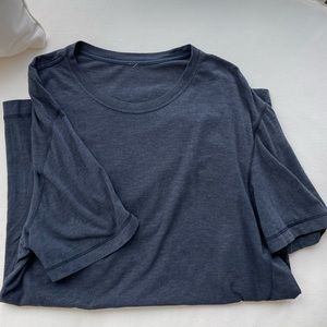 Lulu lemon mens 5 year basic super soft navy heather t shirt